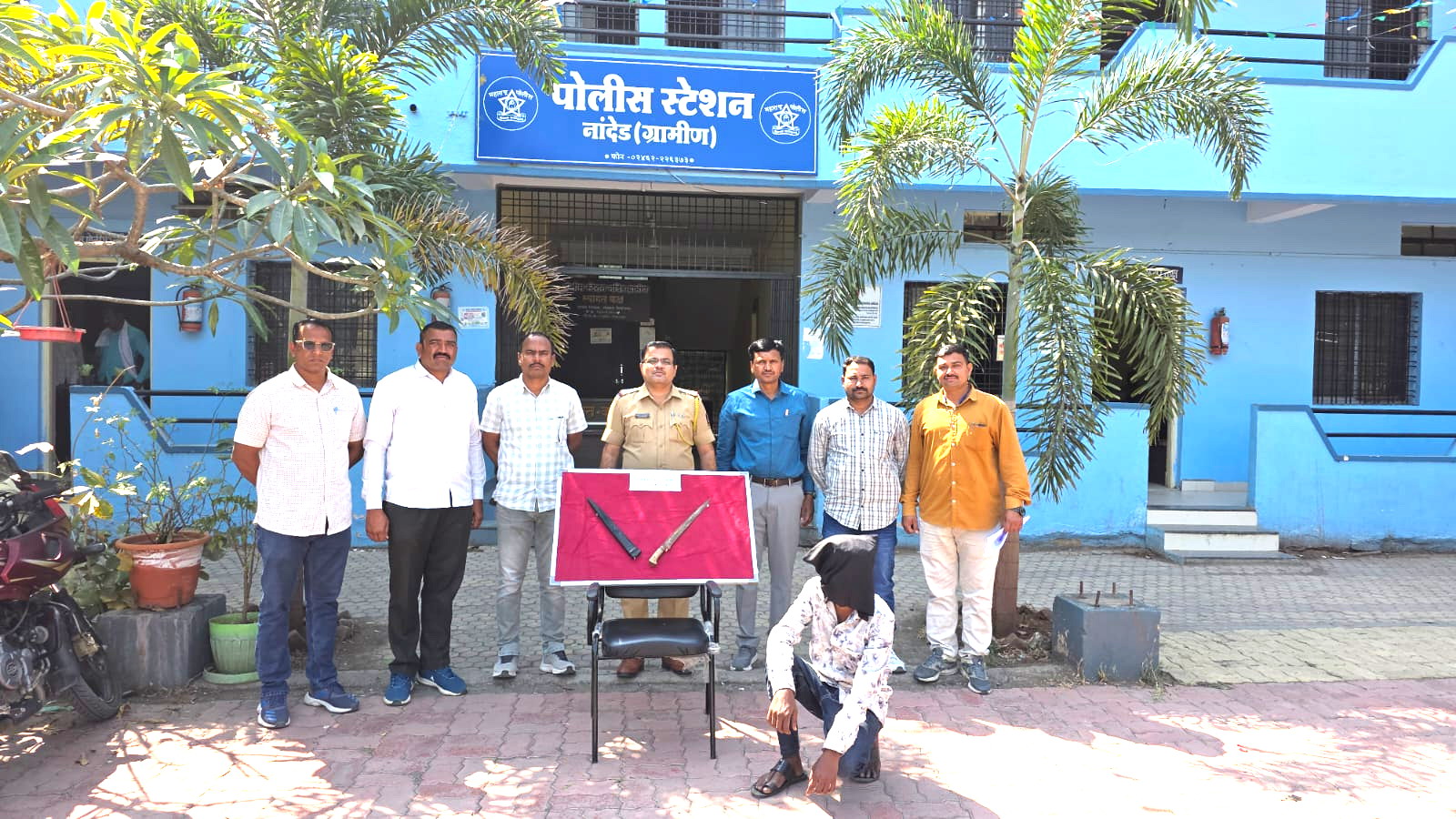 ناندیڑ دیہی پولیس کی کارروائی، غیر قانونی خنجر رکھنے والا نوجوان گرفتار