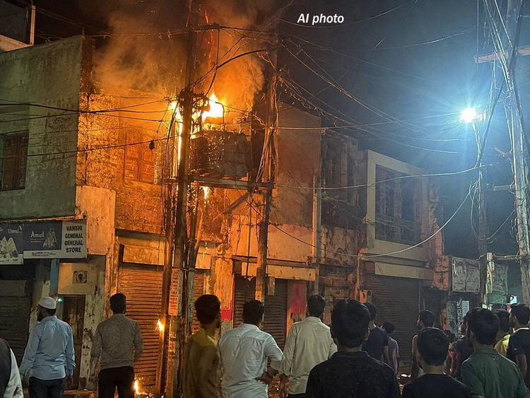 ناندیڑ: اولڈ سٹی میں ہائی وولٹیج سے آگ، کئی گھروں کے برقی آلات جل گئے،ویڈیو دیکھیں