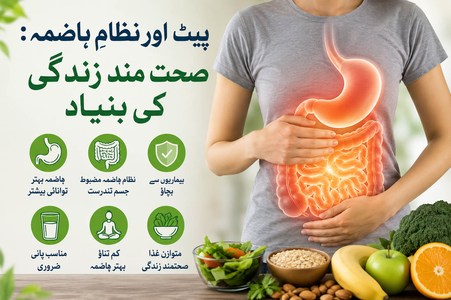 پیٹ اور نظامِ ہاضمہ: صحت مند زندگی کی بنیاد